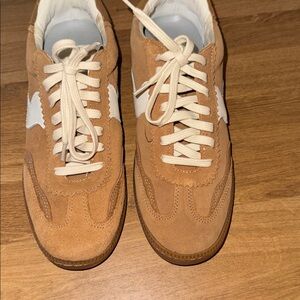 Dolce Vita Tan and White Women's Sneakers